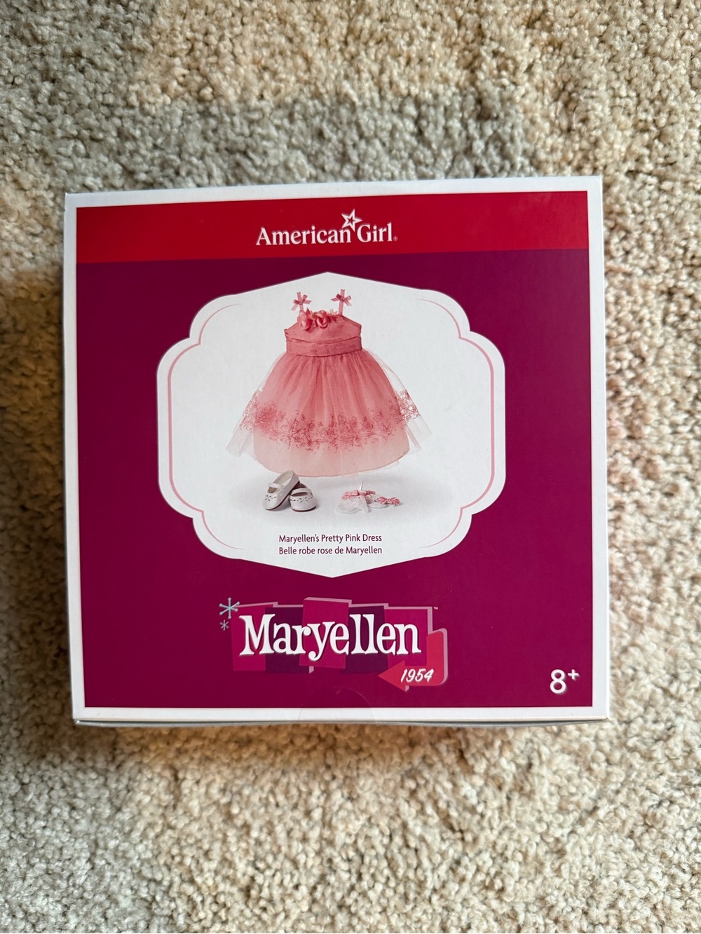 American Girl Mary Ellen’s Pretty Pink Dress and accessories
